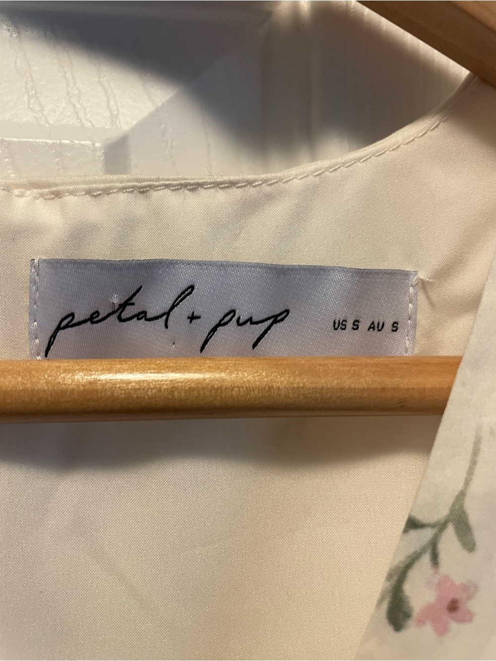 Petal & Pup Steele Puff Sleeve Cotton Midi Dress size small - Picture 6 of 6